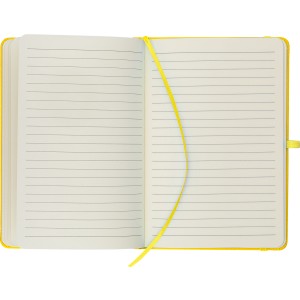 A5-�s jegyzetf�zet �jrahasznos�tott bor�t�val, s�rga