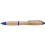 Bambusz golyóstoll kék tollbetéttel, kék