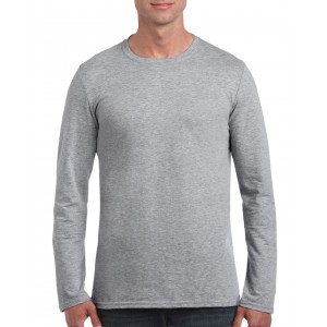 Gildan SoftStyle frfi hosszujj pl, RS Sport Grey (T-shirt, pl, 90-100% pamut)