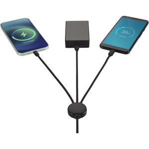 Gleam 5in1 light-up tltkbel, fekete (vezetk, eloszt, adapter, kbel)