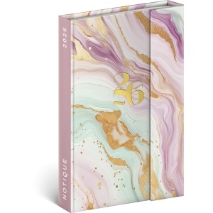 M�gnessel z�r�d� agenda Pink Marble 2027, 11 x 16 cm