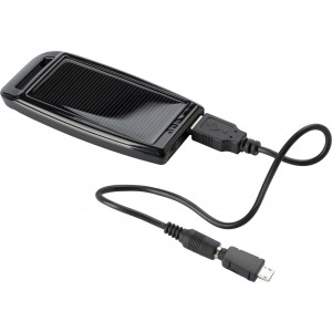 Napelemes tlt, fekete (powerbank)