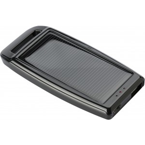 Napelemes tlt, fekete (powerbank)
