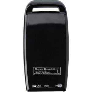 Napelemes tlt, fekete (powerbank)